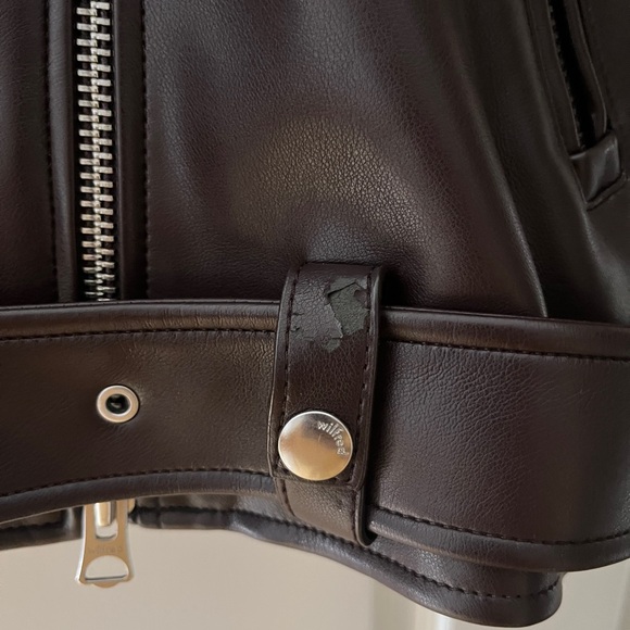 Aritzia Lightning Pleather Jacket in Brown small to medium - Picture 16 of 16